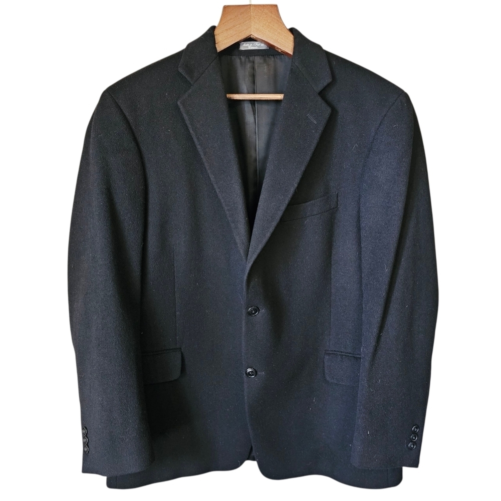 Arnold Brant 100% cashmere Classic Black Men's Blazer 46R